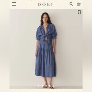 DÔEN sebastiane skirt in cassis check